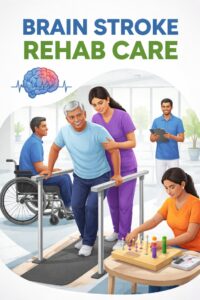 ब्रेन स्ट्रोक पुनर्वास रोगी को प्रारंभिक आपातकालीन स्ट्रोक उपचार के बाद गति हासिल करने में मदद करता है